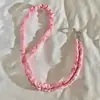 Funda para Teléfono con Correa Larga de Cadena para Hombro, Estilo Coreano, Rosa Ins con Puntos, Plisada, Bandolera, para Salidas, Universal