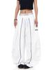 Calça Parachute Esportiva Retro Americana para Mulheres, Solta de Cintura Alta Emagrecedora, Calça de Perna Larga Jazz Hip-Hop, Calça Cimitarra Casual Street Dance
