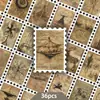 36 pegatinas de sellos de personajes y objetos vintage para journaling DIY, papelería de cuaderno y pegatinas decorativas set al por mayor