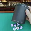 Barra de Cuero Color Taza Transfronterizo Negro Puro Más Terciopelo Silencioso Dados Taza de Dados Juego Batidor Recto Dados