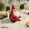 Artesanato de Natal em Ferro Forjado Mais Vendido Transfronteiriço, Enfeites de Mesa Pintados do Papai Noel, Luminária Noturna Decorativa de Árvore de Natal em Metal