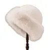 Sombrero mongol de otoño e invierno, sombrero de pescador cálido para mujer, popular en línea, engrosado para protección contra el frío, protección para las orejas, sombrero de felpa casual y versátil para ciclismo