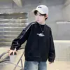 Sudadera de manga larga con cuello redondo y estampado de letras para niño, diseño nuevo 2026, casual de otoño, elegante y a la moda