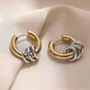 Pendientes de Moda Europeos y Americanos, Círculo Creativo de Moda, Brazaletes de Acero Inoxidable Únicos, Pendientes Populares en Línea, Transfronterizo