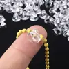 Accesorios para Joyería Hecha a Mano DIY Cadena de Cuentas de Colores Cadena Colgante Hebilla Plana Transparente Cadena de Etiquetas Electrochapada Cierres Accesorios al por Mayor