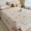 Sábana bajera acolchada, pieza única, protector de colchón engrosado, no es algodón puro, funda de cama 100% algodón, protector de colchón a prueba de polvo y antideslizante