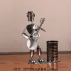 Ornatos de Arte em Ferro Porta-Canetas Musicais de Mesa Pequenos Ornatos do Homem de Ferro Ornatos de Artesanato em Metal Ornatos Vintage para Quarto Sala de Estar