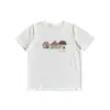 Camiseta de manga corta de color liso con estampado de casita estilo coreano, nuevo modelo primavera-verano 2026, cuello redondo, versátil, top juvenil y refrescante