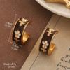 Pendientes Vintage Antiguos de Época Serie de Pintura al Óleo Van Gogh Flor de Aceite Goteante Borla de Perla Pendientes Joker Venta al por Mayor