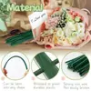 Alambre floral con recubrimiento verde de 2 mm No. 2 accesorios DIY de 40 cm para flores de jabón, rosas, flores artificiales