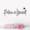 Promoção Imperdível do Ebay: Acredite em Você Proverbio Europeu e Americano Adesivos de Parede para Quarto e Sala de Estar, com Imagens