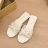 Sandalias de Vestir de Encaje Estilo Hada de Verano 2026 con Pala de Tela, Sandalias de Cuña Elegantes Estilo Francés para Viajes