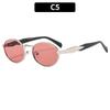 Nuevas Gafas de Sol Metálicas Ovaladas Retro de Alta Gama Transfronterizas Europeas y Americanas de Moda para Hombre y Mujer Gafas de Sol Modernas