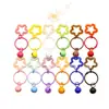 Llavero Anillo de Libro Campana Estrella Pentágono Transparente de Colores Figura de Cuentas Perler Hecha a Mano DIY Colgante Accesorios de Joyería
