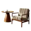 Silla Hank de madera maciza estilo nórdico, sillón individual para apartamentos pequeños, hoteles y casas de huéspedes, conjunto de mesa y silla de sofá perezoso para el ocio