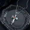 Colar Corrente Tendência em Aço Titânio para Homens, Estilo Europeu e Americano, Pingente de Espada Cobra Longo e Ousado, Corrente de Suéter de Celebridade da Internet para Acessórios Femininos