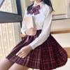 Falda de Uniforme Jk Genuino Juego Completo Falda Nueva a Cuadros Estudiante Estilo Japonés Uniforme Escolar Primavera, Verano, Otoño e Invierno Falda de Estudiante de Secundaria