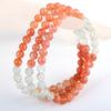 Pulsera Arusha Natural de Tres Círculos Berilo Simbiótico Cuenta Redonda Pulsera Arusha de Múltiples Círculos 7A Cristal Baya Dorada Joyería