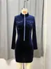 2026 Moda Transfronteriza Europea y Americana Amazon Otoño Y2 Nuevo Elegante Sexy Ajustado Bodycon Cuello Cremallera Vestido para Mujer