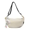Bolsa Pequeña Ligera y Versátil de Tela de Nylon para Mujer 2025 Nueva Bolsa de Hombro Cruzada Estilo Coreano Muy Popular Bolsa Dumpling