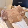 Panty de Encaje con Textura de Satín de Alta Gama Estilo Francés, Sexy para Mujer, Ajustado a la Cadera, con Pestañas, de Alta Gama, Lujo Ligero, Semitransparente
