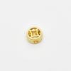 Cuentas Espaciadoras de Moneda de Cobre Grandes, Medianas y Pequeñas Galvanizadas en Oro Mate con Goteo de Aceite para Joyería DIY, Pulseras, Collares, Accesorios de Tejido, Venta al por Mayor, Estilo Chino