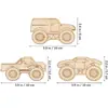 Camión Monstruo de Madera con Forma de Coche Piezas de Madera DIY Camión Monstruo para Niños Fiesta Regalo Decoración con Graffiti Coche