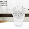 Jarrón de cristal en forma de cono, estilo ins nórdico, jarrón transparente grande y simple para bambú hidropónico, decoración de arreglo floral de escritorio y sala de estar