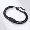 Pulsera de Acero de Titanio para Pareja Hip-Hop Transfronteriza Día del Padre Pulsera Grabada DIY Joyería para Hombre Pulsera Regalo Pulsera Venta al por Mayor