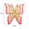 Adhesivo de pared de mariposa hueca tridimensional 3D de cuatro capas, mariposa de papel nacarado, decoración para fiestas navideñas, bodas, hogar