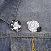 Broche de Gato Espacial Lindo de Dibujos Animados Transfronterizo Insignia con Forma de Cohete Astronauta Pines de Accesorios Creativos Personalizados