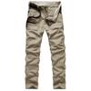 2019 primavera y verano nuevo peto militar multibolsillos para hombre pantalón casual recto lavado elástico para hombre 9167