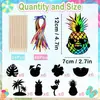Decoração de Festa Havaiana de Novo Produto Transfronteiriço Etiqueta Cartão Raspadinha DIY Verão Crianças Colorido Cartão Raspadinha Havaiano