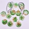 Yu Meiren - Molde de silicona para pendientes y pulseras con colgante de flor hueca de epoxi de cristal para hacer tú mismo