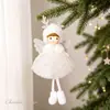 Mingguan Cross-border Holiday Gift Árvore de Natal Pingente Beaded Fio Saia Anjo Menina Pendurado Enfeites Crianças Boneca Bonita