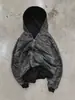 Amazon transfronterizo europeo y americano 2026 nueva chaqueta sudadera holgada reversible con capucha y cremallera de letras con estampado de leopardo para hombre