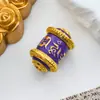 Estilo Étnico Chino Aleación Pintada Cubo Cuentas Joyería Accesorios Metálicos Adornos Colgantes Decorativos Regalos Temporada de Viajes Venta al por Mayor