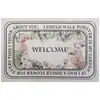 Felpudo de Entrada Estilo Fresco Floral Simple Puerta de Entrada Desgaste Resistente Suciedad Resistente Anillo de Seda Felpudo Cortable Antideslizante