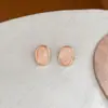 Brincos Ovais Acrílicos Coloridos com Sensação de Pintura a Óleo Retrô para Mulheres Design Moderno Sensação de Luxo Brincos de Tarraxa Acessórios para Orelha Acessórios de Joalheria