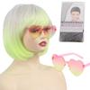 Pelucas Coloridas Transfronterizas con Varios Estilos, Flequillo Lateral, Cabello Corto de Estudiante, Estilos Cortos Europeos y Americanos, Deslumbrantes y Exquisitas