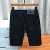 Shorts de Mezclilla Negros Nuevos para Hombre Verano Delgados Moda Europea Elásticos Ajustados Casuales Lujo Ligero Pantalones de Hombre