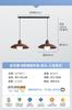 Lustre pequeno para restaurante estilo antigo retrô estilo japonês cor natural de nogueira lâmpada lustre de três cabeças para casa de hóspedes Nanyang bar