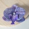 Cabeza de Flor de Phalaenopsis de Película 3D Simulada Accesorios de Flor Simulada Tocado de Flor Pasador DIY Hecho a Mano Decoración de Boda