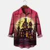 Estación independiente transfronteriza nuevo tema de Halloween patrón de mano sangrienta para hombre camiseta impresa en 3D top de manga larga al por mayor