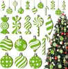 Venda Quente Transfronteiriça Avião de Madeira Cor Verde Doce Menta Pingente de Decoração de Árvore de Natal Decoração de Atmosfera Festiva
