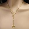 Collar Largo de Lazo en Forma de Y de la Estatua de la Libertad para Mujer Estilo Europeo y Americano Moda Diamante Girasol Copo de Nieve Colgante