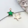 1 Accesorio de Joyería DIY Verde Aleación Esmalte Flor de Cerezo Colgante Llavero Pendientes Accesorios para el Cabello Encanto para Teléfono Venta al por Mayor