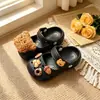 Zuecos de ballet para niñas con estampado de leopardo para padres e hijos 2026 sandalias antideslizantes de verano para playa al aire libre para bebés y niños