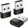 Adaptador USB para USB C, Cabo Carregador de Carro USBC Conversor | Adaptador Fêmea Tipo C para Macho A para iPhone 17 17e 16 16e 15 Pro Max, Apple Watch 11, Airpods Pro 3, iPad Air Mini, Galaxy S26 A56