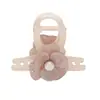 Presilha de Cabelo de Acetato com Flor Rosa e Pérola para Mulheres, Estilo Novo para Cabelos Finos, Presilha de Tamanho Médio para Penteados Semi-Presos, Presilha de Tubarão